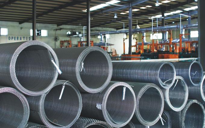 Tissu 1300-1800 de fil d'acier de tamis fin de MPA 65mn Rolls à haute résistance pour l'industrie de carrière 4