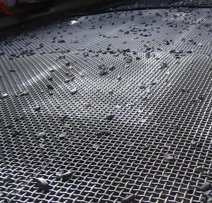 Crusher tissé noir écran de tamisage vibrant Mesh Rock Shaker acier à haute teneur en carbone 65 manganèse 0